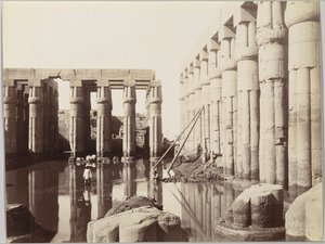 Tempel von Luxor (Ansicht des Hofes von Amenhotep III)