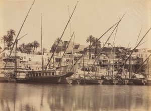 Blick auf Assuan - Entlang des Nils, 1870er - 1880er Jahre