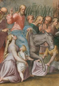 Apsis, Einzug Jesu in Jerusalem 1582-84, Detail von Antonio Campi
