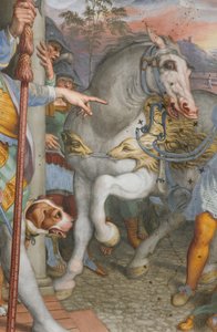 Apsis, Antonio Campi, Begegnung Jesu mit dem Zenturio Cornelius 1582-84 (Detail) von Antonio Campi