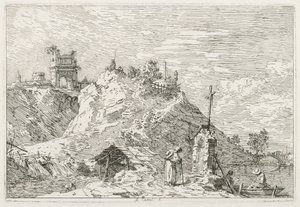 Ansichten: Ein Pilger im Gebet von Antonio Canaletto