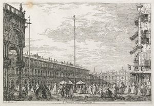 Ansichten: Der Palast des Prokurators und die Kirche St. Géminien, Venedig