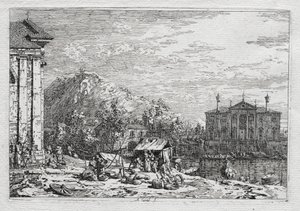 Ansichten von Venedig und Umgebung: Eine Stadt jenseits eines Flusses von Antonio Canaletto