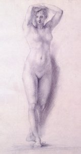 Weibliche Figur mit erhobenen Armen von Antonio Canova (1757-1822), Zeichnung von Antonio Canova
