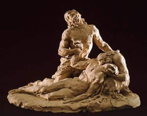 Beweinung Christi von Antonio Canova, Modell in Ton (Detail) von Antonio Canova
