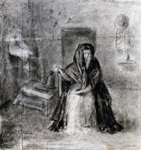 Sitzende Frau, von Antonio Canova (1757-1822), Zeichnung von Antonio Canova
