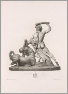 Theseus und Zentaur, Rückansicht, aus Oeuvre de Canova von Antonio Canova