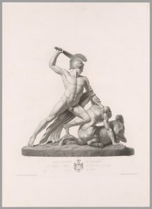 Theseus und Zentaur, Vorderansicht, aus Oeuvre de Canova von Antonio Canova
