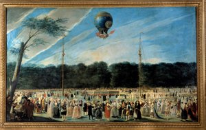Ballonfahrt: "Aufstieg eines Heißluftballons in Aranjuez" von Antonio Carnicero