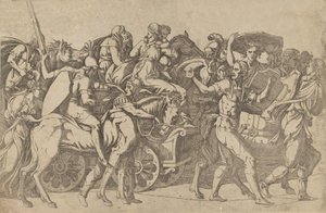Eine römische Armee auf dem Marsch - Truppenkonvoi von Antonio Fantuzzi