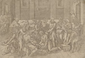 Jesus wäscht die Füße der Jünger, 1540-45