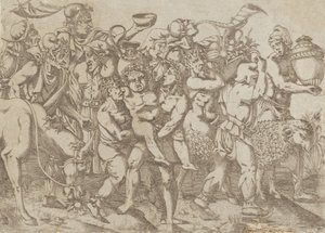 Silenus getragen, 1543 von Antonio Fantuzzi