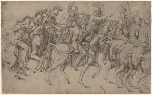 Reiter mit Bögen und Speeren von Antonio Fantuzzi after Giulio Romano