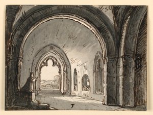 Innenraum einer Kirche in der Nähe von Faenza von Antonio Giuseppe Basoli