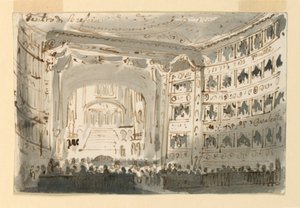 Innenraum des Theaters in Brescia von Antonio Giuseppe Basoli