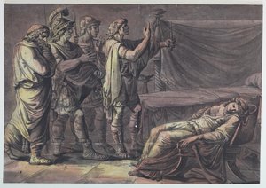 Nero findet den Körper seiner Mutter, Agrippina von Antonio Giuseppe Basoli
