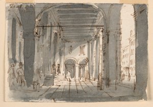 Portikus am Eingang des Theaters in Brescia von Antonio Giuseppe Basoli