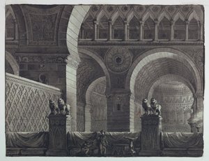 Bühnenbild, Innenraum des orientalischen Gebäudes