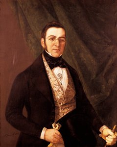 Porträt von Manuel Breton de los Harreros (1796-1873), spanischer Dichter und Dramatiker von Antonio Gomez Cros