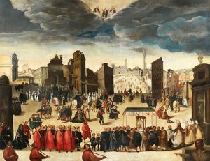 Die Prozession zur Feier der Weihe der Insigne Collegiata di Santa Maria, 23. Oktober 1611