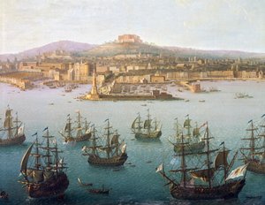 Karl von Bourbon Abfahrt nach Spanien von Neapel, 7. Oktober von Antonio Joli