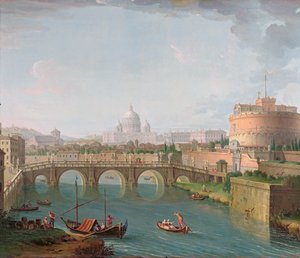Ansicht des Tiber, ca. 1700-77 von Antonio Joli