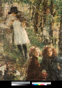 Les reflets (Reflexionen) Gemälde von Antonio Mancini (1852-1930) 1920 Privatsammlung von Antonio Mancini