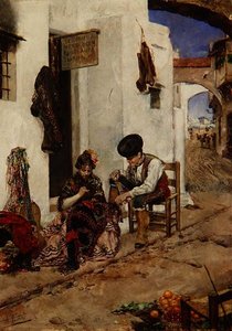Das Flicken der Jacke des Picadors von Antonio Maria Fabres y Costa