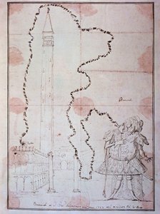 Porträt von Antonio Bernacchi, italienischer Kastrat (Karikatur)