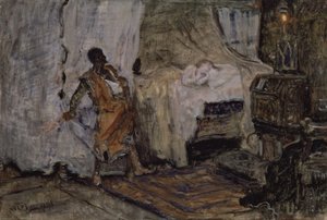 Skizze von Othello und Desdemona