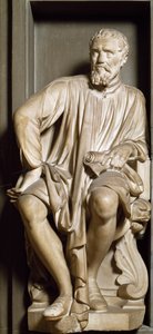 Porträt des Bildhauers, Malers und Architekten Michelangelo Buonarroti, genannt Michelangelo von Antonio Novelli
