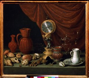 Stillleben mit Uhr von Antonio Pereda y Salgado