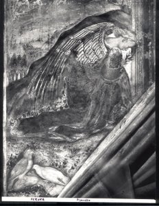 Erzengel Gabriel, Detail aus der Verkündigung von Antonio Pisanello
