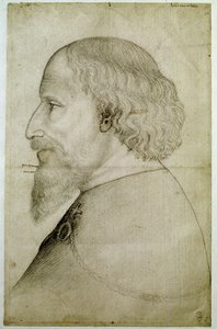 Kaiser Sigismund von Luxemburg (1368-1437), im Profil nach links. Zeichnung von Antonio di Puccio Pisano dit Pisanello (vor 1395-1455) von Antonio Pisanello