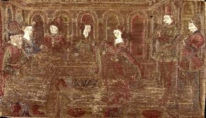 Der Tanz der Salome, Wandteppich mit Szenen aus dem Leben des Heiligen