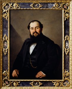 Porträt von Giuseppe Viti, italienischer Reisender und Händler, Gemälde von Antonio Puccinelli von Antonio Puccinelli