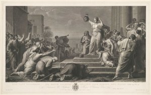 Judith zeigt dem Volk das Haupt des Holofernes