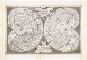 Doppelte herzförmige Weltkarte von Antonio Salamanca