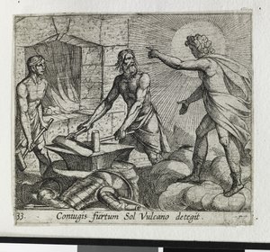 Apollo in der Schmiede des Vulkan von Antonio Tempesta