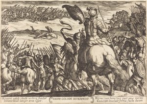 David tötet Goliath von Antonio Tempesta