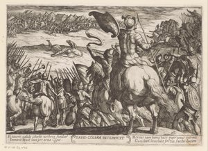 David tötet Goliath von Antonio Tempesta