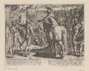 Die Römer verbrennen das niederländische Land von Antonio Tempesta