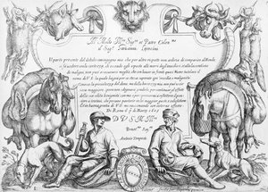 Frontispiz zu einer Serie von Jagdszenen, 1609