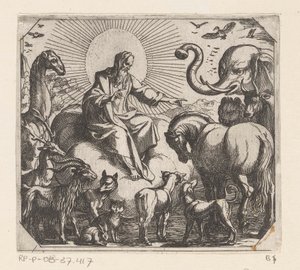 Gott erschafft die Tiere auf dem Land von Antonio Tempesta
