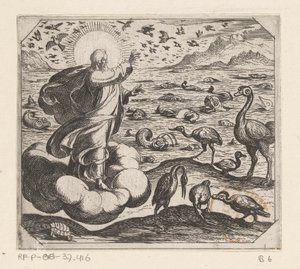 Gott erschafft die Vögel und die Fische von Antonio Tempesta