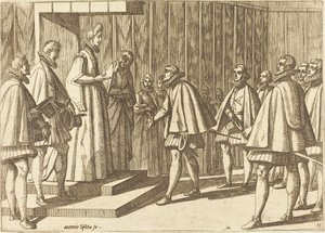 Italienischer Prinz vor Margarete von Österreich