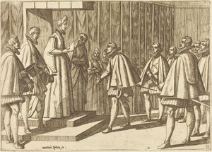 Italienischer Prinz vor Margarete von Österreich