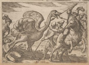 Jagd auf einen Strauß von Antonio Tempesta