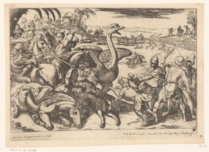 Jagd auf Strauße von Antonio Tempesta