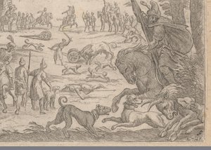 Jagd auf wilde Stiere